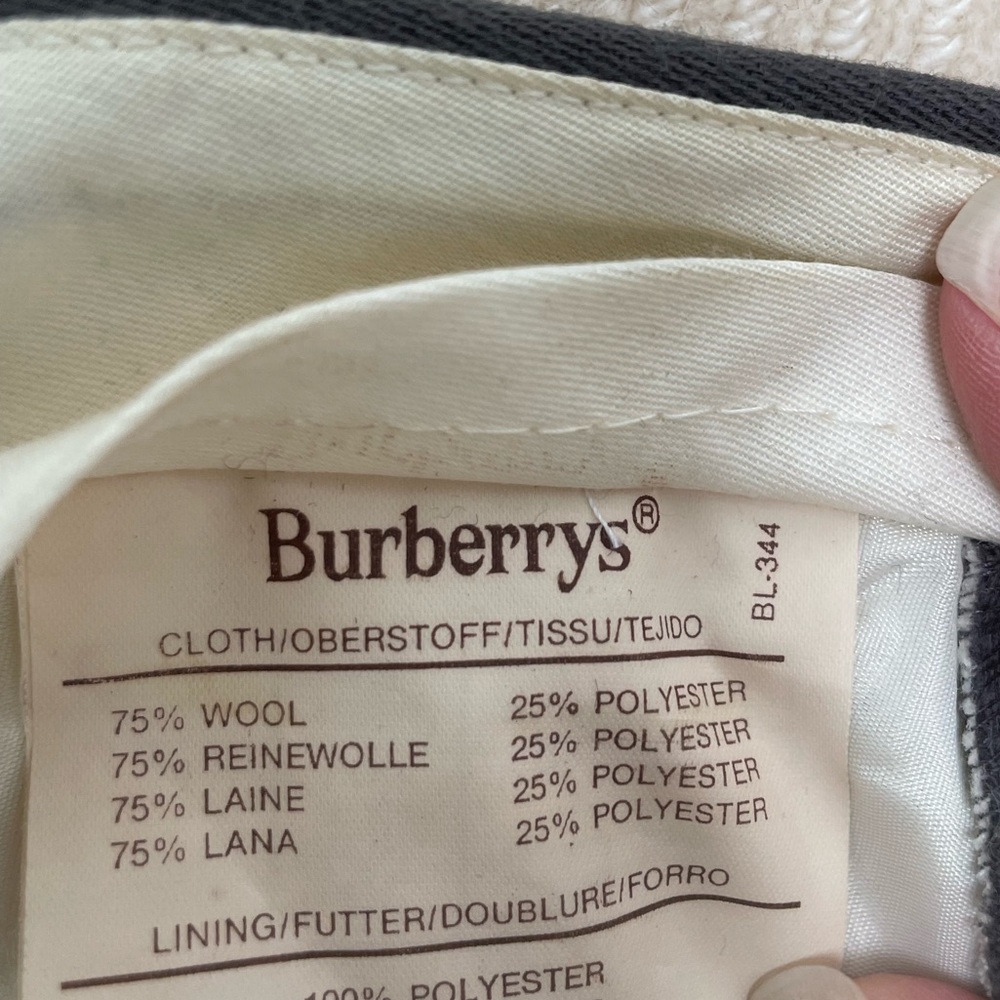 Burberry Gray Lined Wool Trousers Size 2 - Picture 11 of 15